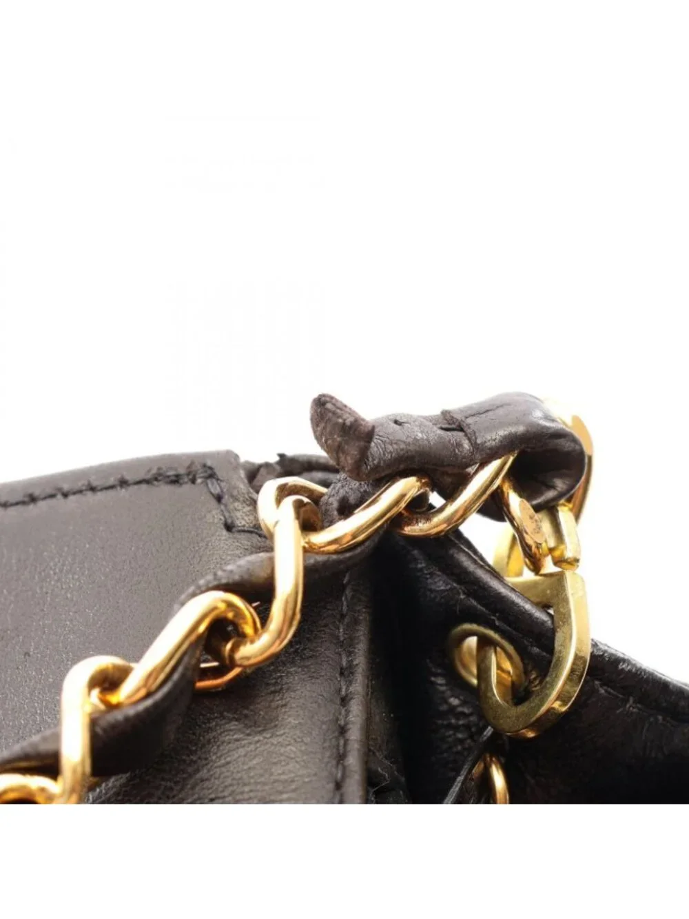 Chanel Shoulder Bag Quilted Diana Flap Black Lambskin Chain